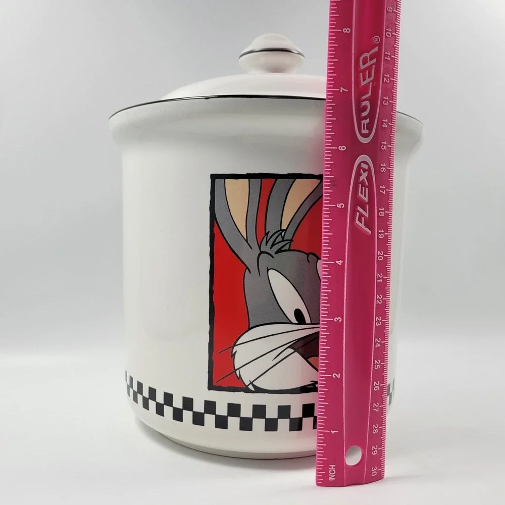 VTG Looney Tunes Bugs Bunny‎ Ceramic Cookie Jar Canister w/ Lid Warner Bros 1993 - Picture 11 of 12